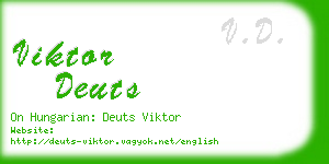 viktor deuts business card